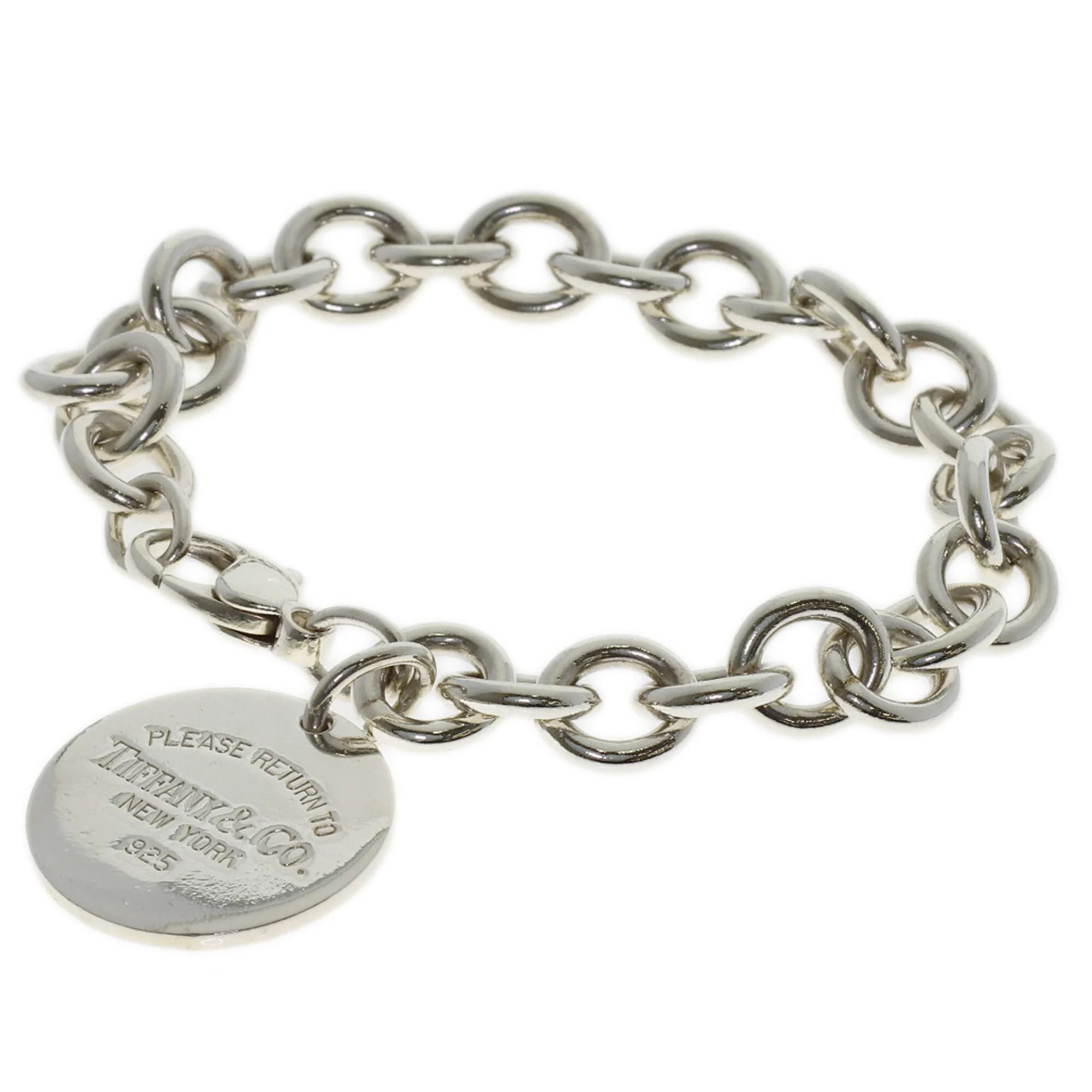 Tiffany & Co. Return To Round Tag Bracelet, Silver, Women's.